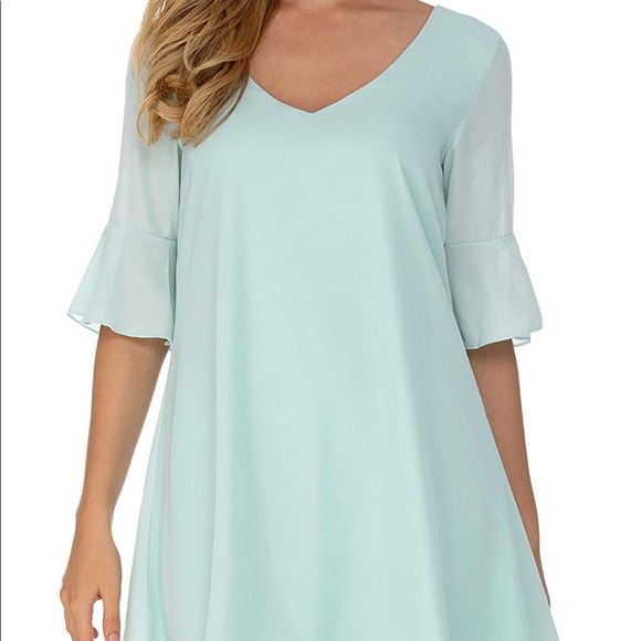Women’s Petite Summer Casual Beach Dresses V Neck - Picture 1 of 6